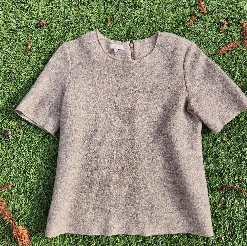 Women's boucle top by Hobbes size US4 /UK8.  cream color